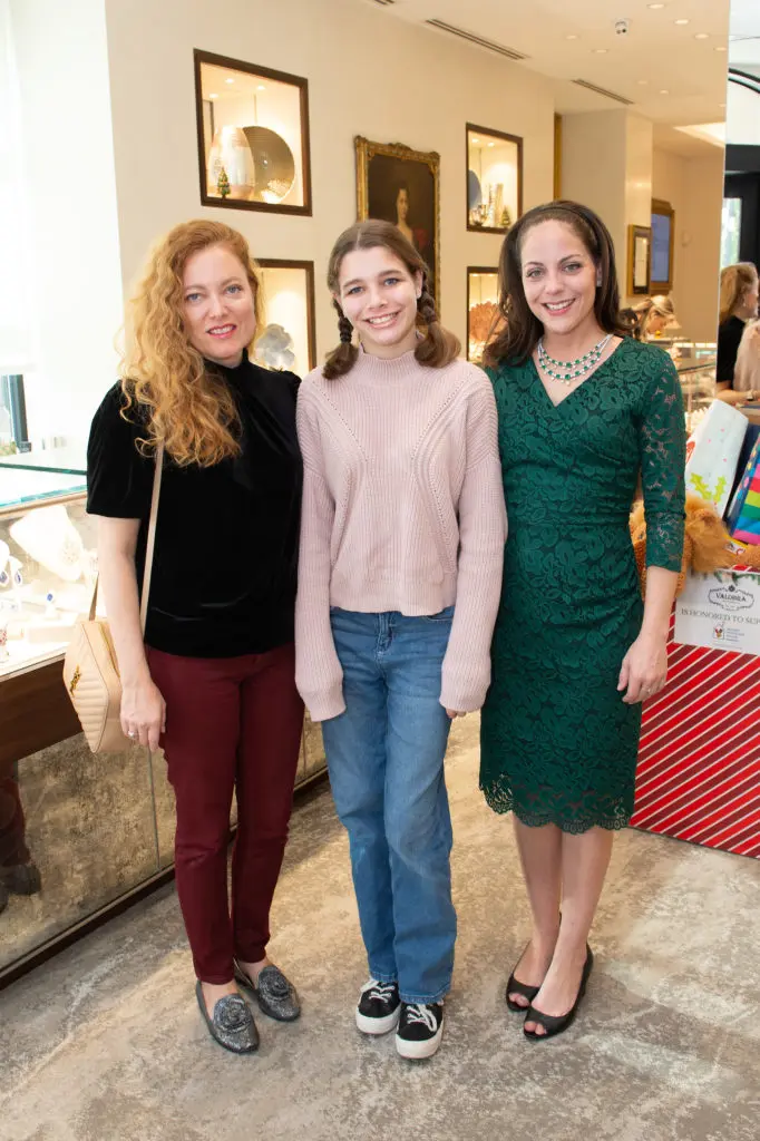 Nikki Thomason, Marin Thomason, Kristi Matthews at Valobra Master Jewelers holiday party.