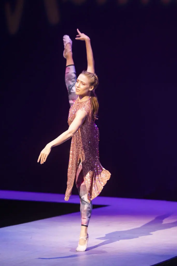 Samantha Pille at the Texas Ballet Theater Caren Koslow Fashion Show and Luncheon at Bass Hall in Fort Worth, Texas on December 8, 2022. (Photo by Sharon Ellman)