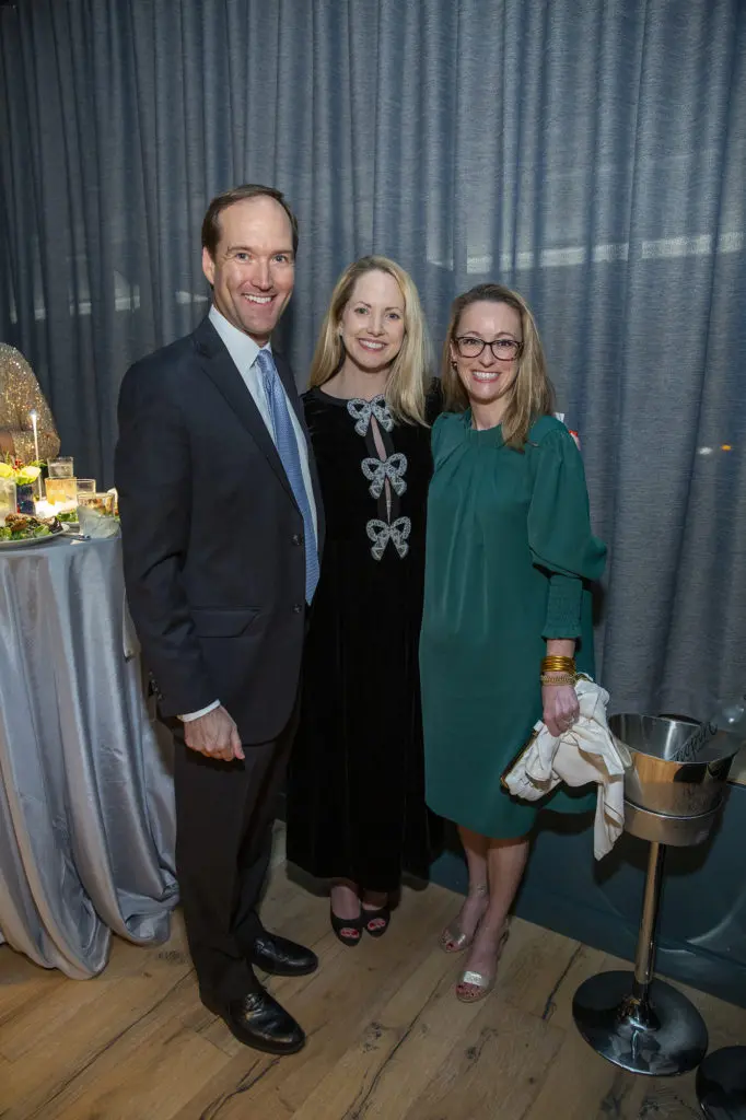 Scott & Brooke Hutson, Katie Cooper at the Texas Children's Hospital Ambassadors Holiday Party held at Navy Blue in Rice Village (Photo by Jenny Antill Photography)