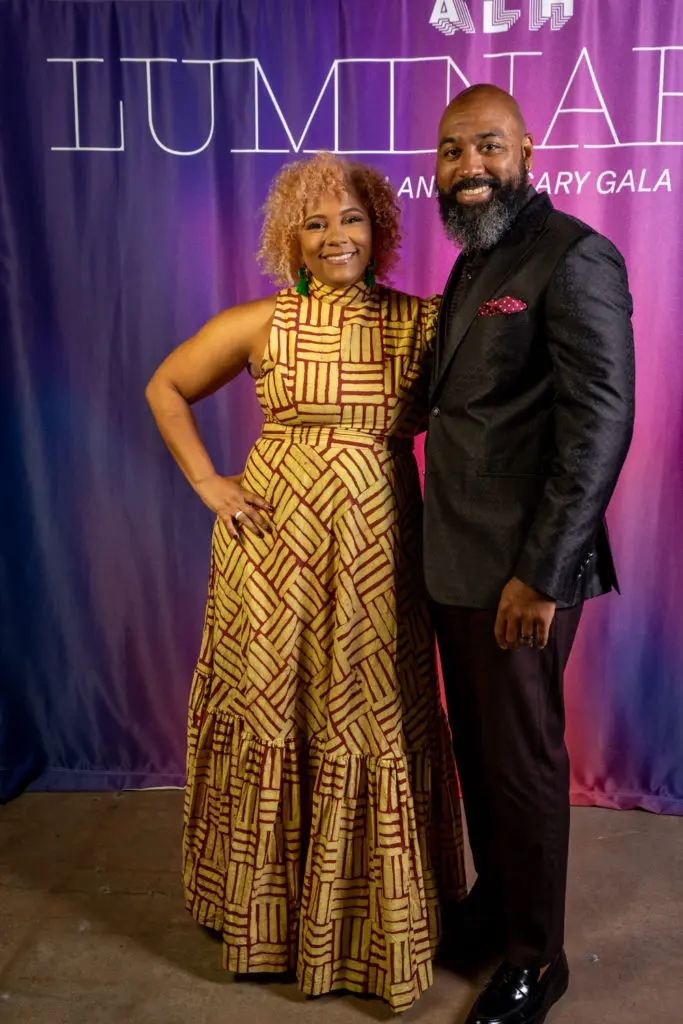 Co-chair Seba Raquel Suber & Anthony Suber at the Art League Houston Luminaries Gala (Photo by Alex Barber and Laura Burlton)