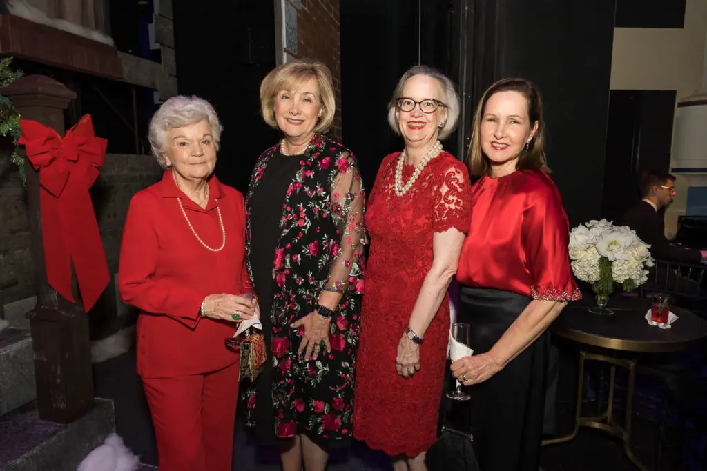 Susie Glasscock, Debbie Robinson, Dorothy Ables, Kathryn Wilson at the Shepherd School of Music's 'Spirit of the Season' concert (Photo by Trish Badger)