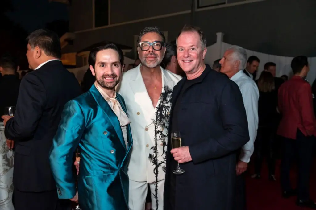 Tarek El Bjeirmi, Ceron, Shannon Hall at Legacy Community Health's Holiday Schmooze. (Photo by Killy Chavez)