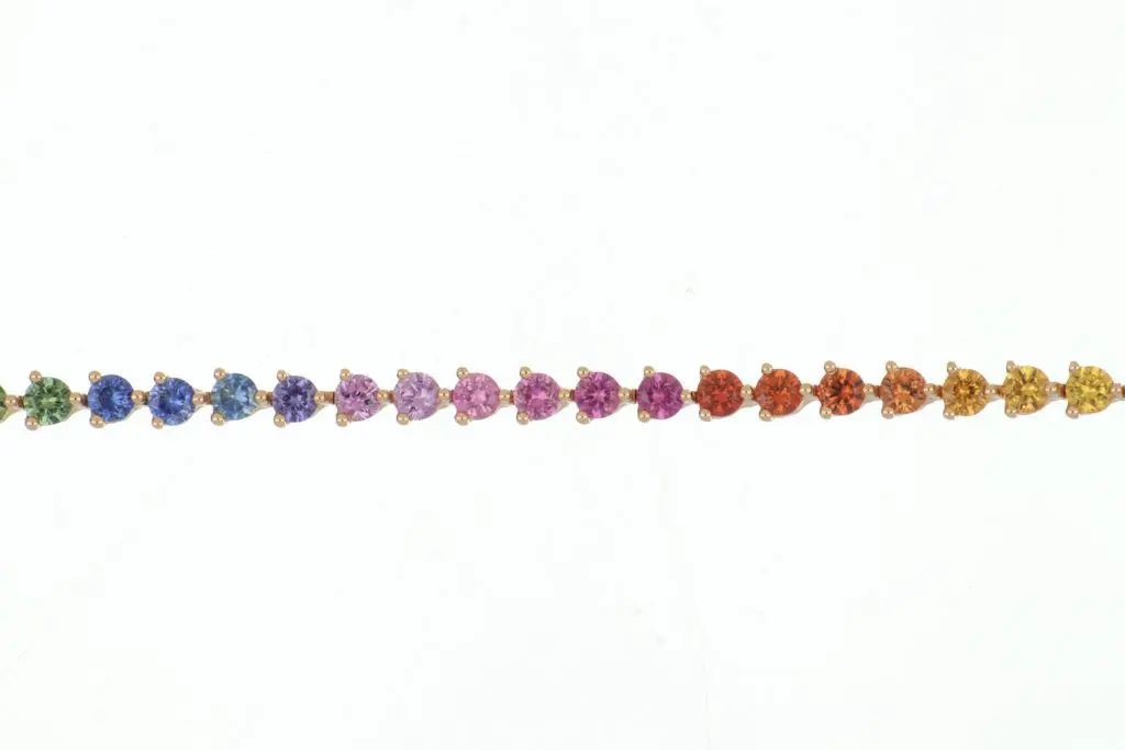 Tenenbaum Jewelers Lisa Nik Rainbow Sapphire Tennis Bracelet