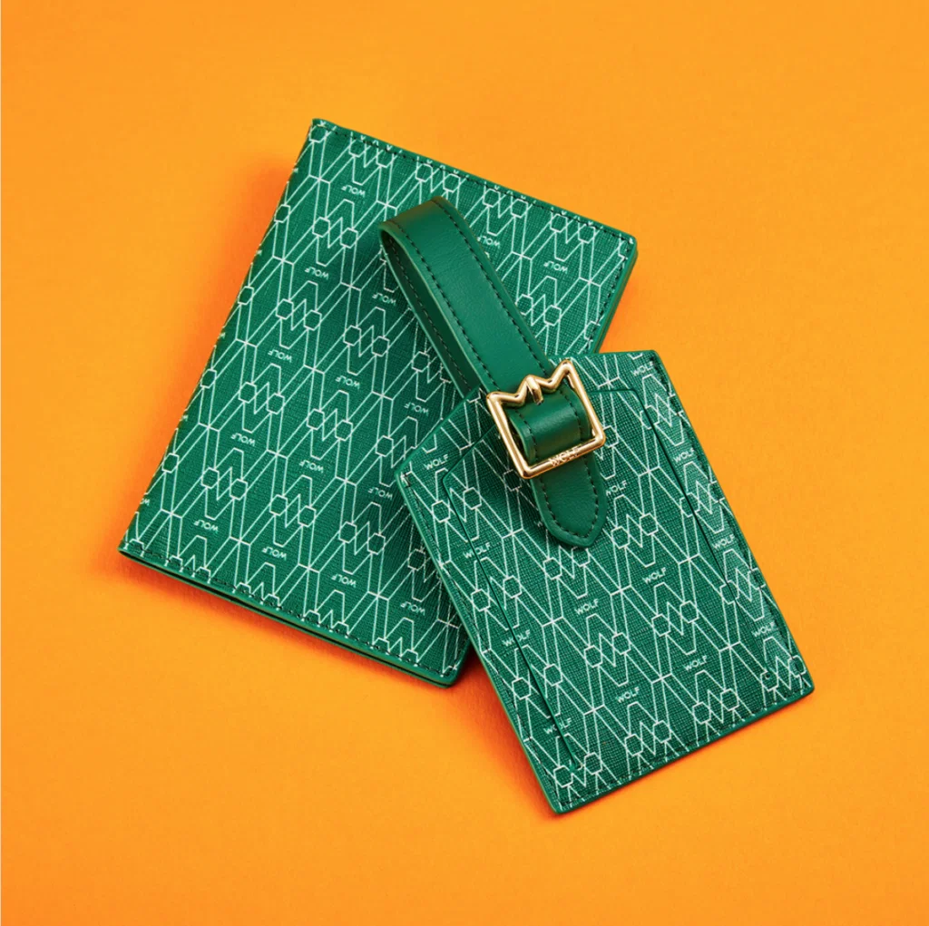 Tenenbaum Jewelers WOLF Signature Passport Holder, Card Case and Luggage Tag
