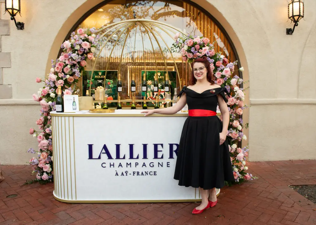 The Lallier champagne activation at the Rolex store in Dallas. (Photo by George Fiala)