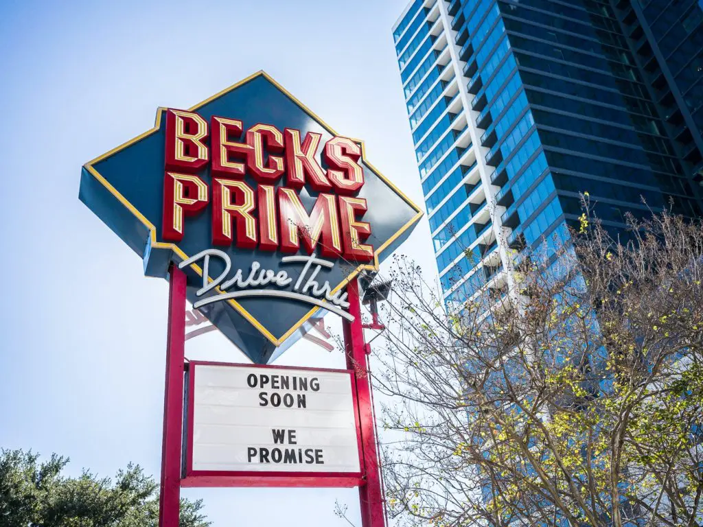 The original Becks Prime at 2902 Kirby Drive has reopened after its first restaurant renovation since 1985. (Photo by Daniel Ortiz Photography)