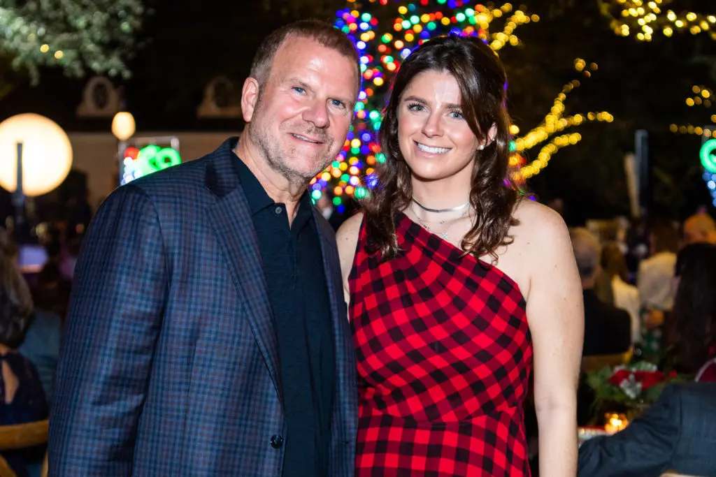 Tilman Fertitta and daughter Blayne Fertitta at the Santa's Elves Party, held at The Fertitta Family home in River Oaks,  benefitting MD Anderson Children's Cancer Hospital.