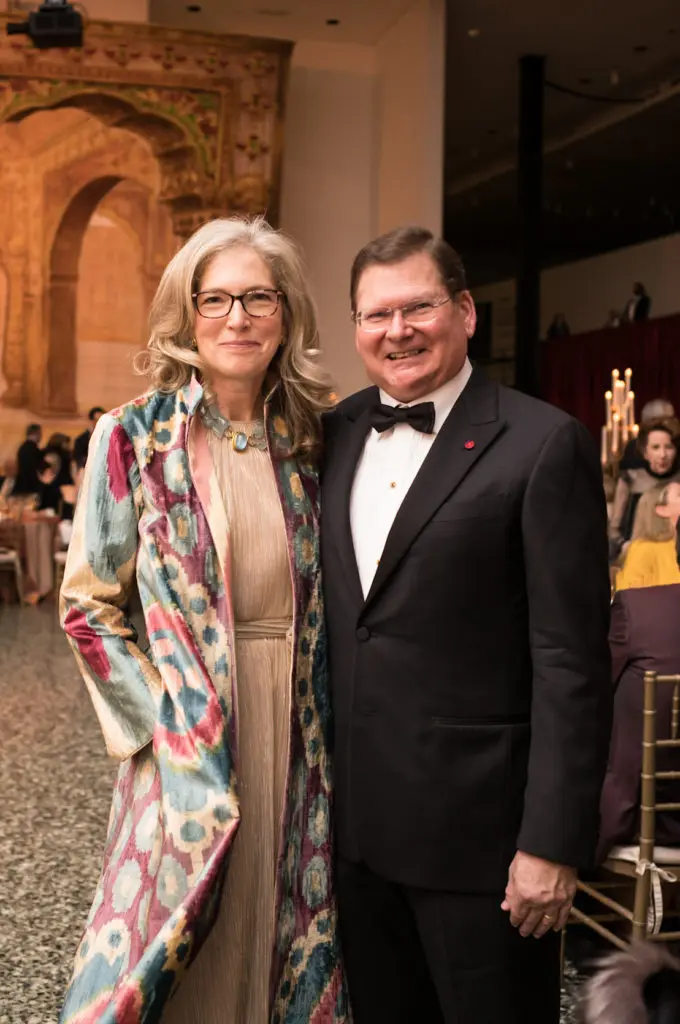 Art of the Islamic Worlds curator Aimee Froom, Bruce Baganz at the Museum of Fine Arts, Houston Art of the Islamic Worlds Gala. (Photo by Daniel Ortiz)