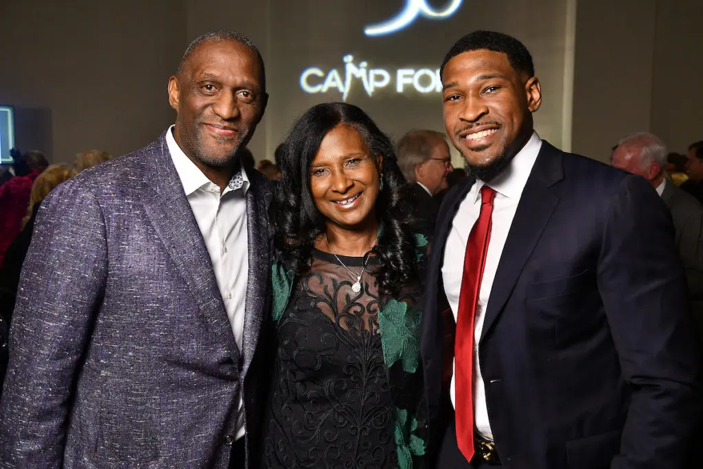 Alan Chambers, Marcella Foreman, Nicholas Foreman at the Camp for All gala held at The Revaire.