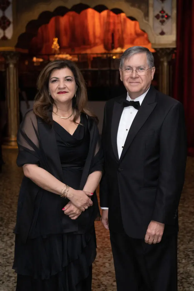 Dr. Rula Elserag, Ambassador David Satterffield at the Museum of Fine Arts, Houston Art of the Islamic Worlds Gala. (Photo by Wilson Parish)