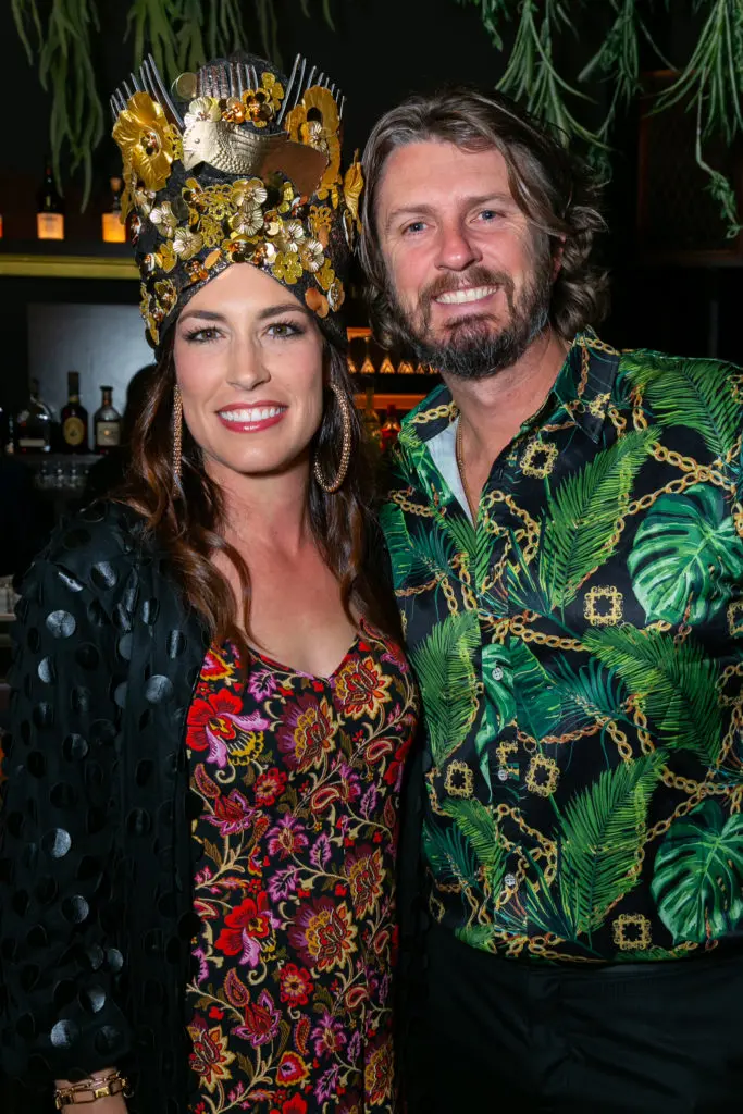 Anna  & Scott Deans at the Gin Design Group fête at The Lymbar in The Ion. (Photo by Emily Jaschke)
