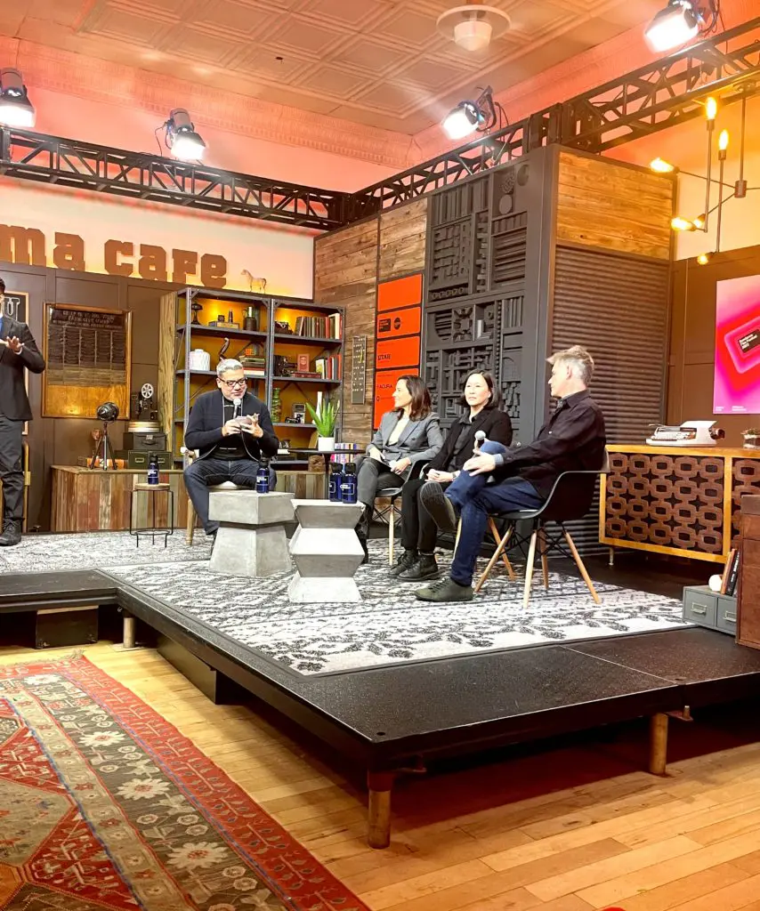 Eugene Hernandez, Incoming Sundance Film Festival Director moderates panel with Joana Vicente Sundance Institute CEO, Kim Kim Yutani, Director of Programming and John Nein Senior Programmer 