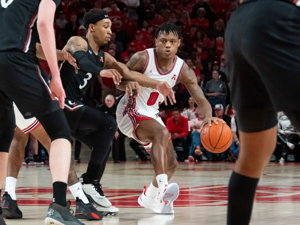 University of Houston guard Marcus Sasser is making the most of putting off the NBA for a season. (Photo by F. Carter Smith)