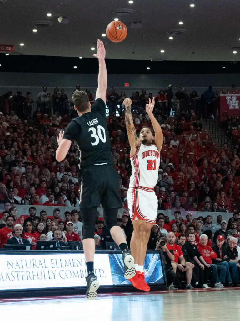University of Houston guard Emanuel Sharp is a prolific 3-point threat and more. (Photo by F. Carter Smith)