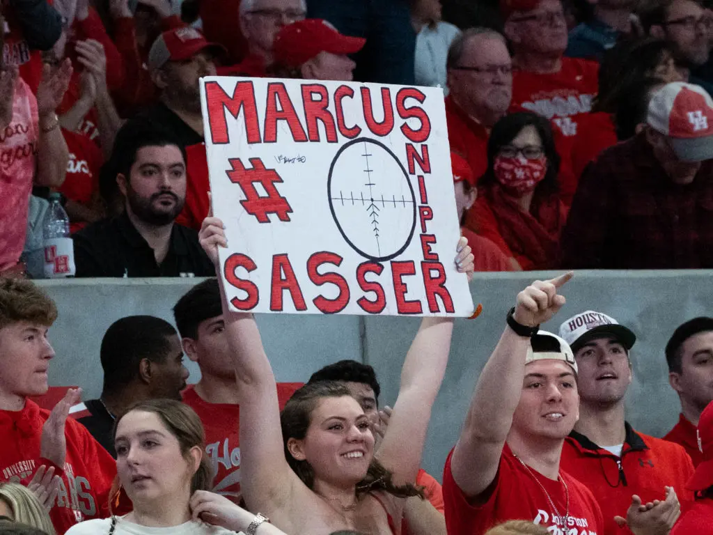 Marcus Sasser got plenty of love from UH fans. (Photo by F. Carter Smith)