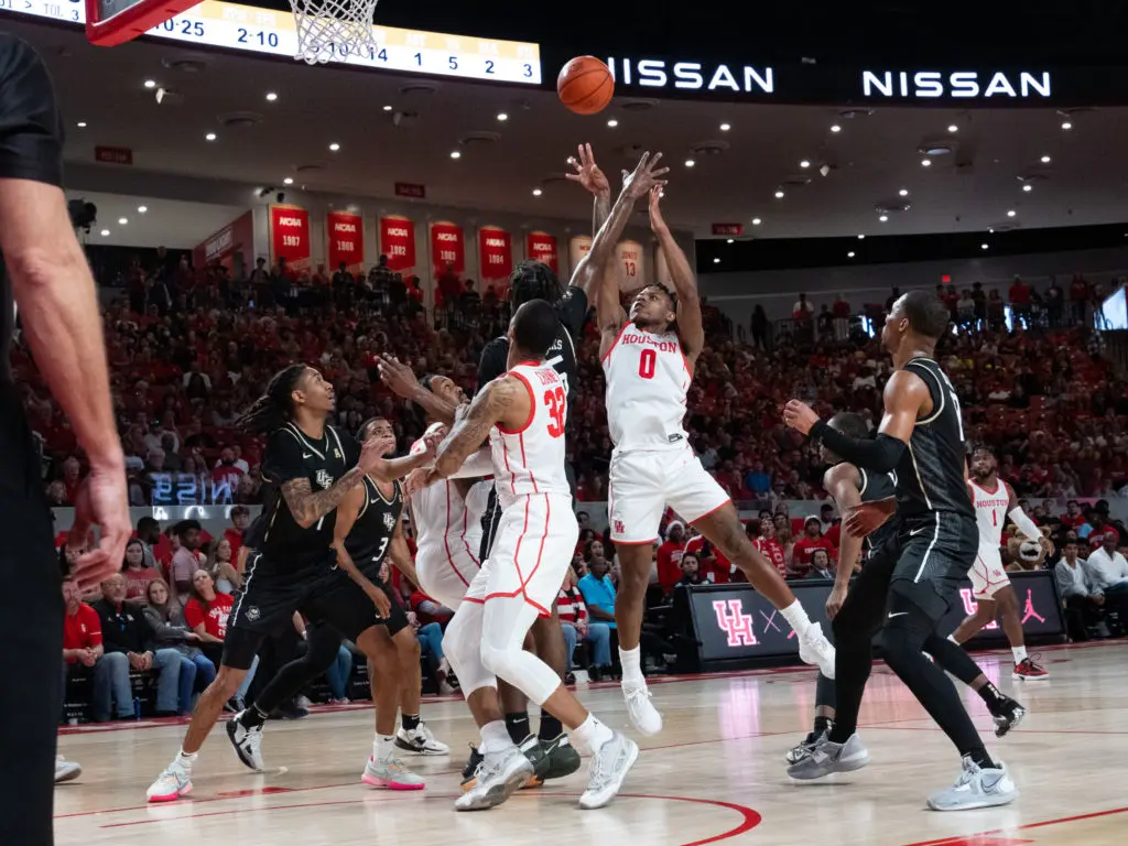 University of Houston guard Marcus Sasser is a creative scorer. (Photo by F. Carter Smith)