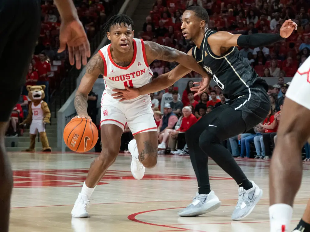 University of Houston guard Marcus Sasser knows how to get to the basket. (Photo by F. Carter Smith)