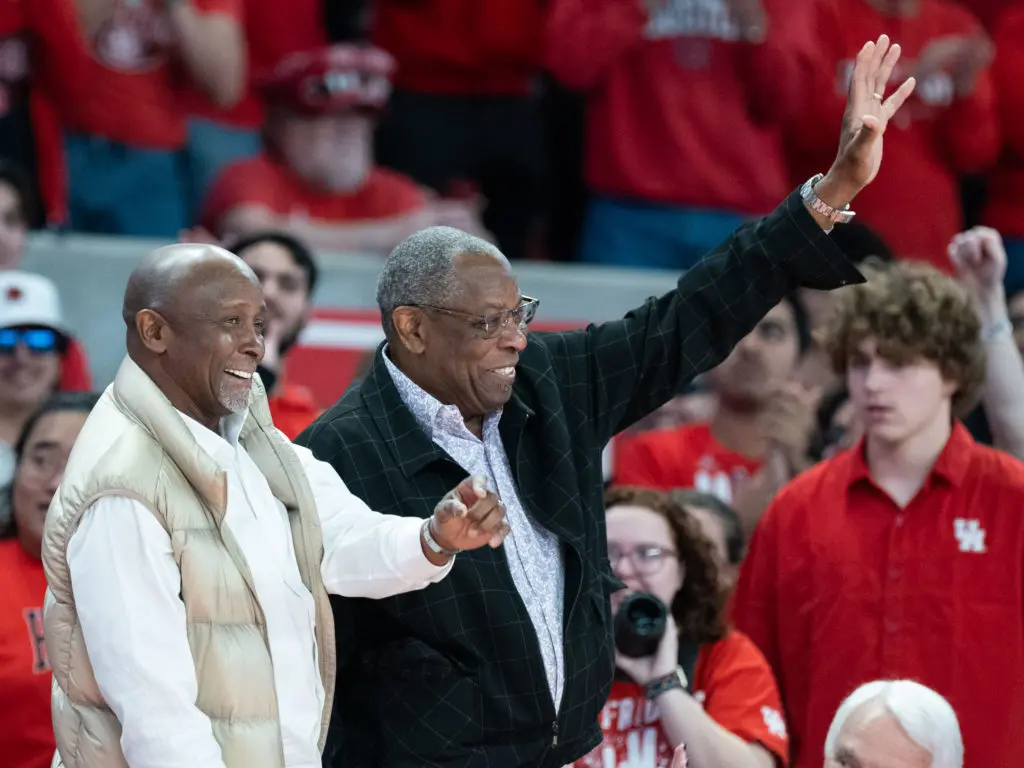 Houston Astros third base coach Gary Pettis and Astros manager Dusty Baker received a ton of love from the UH crowd. (Photo by F. Carter Smith)