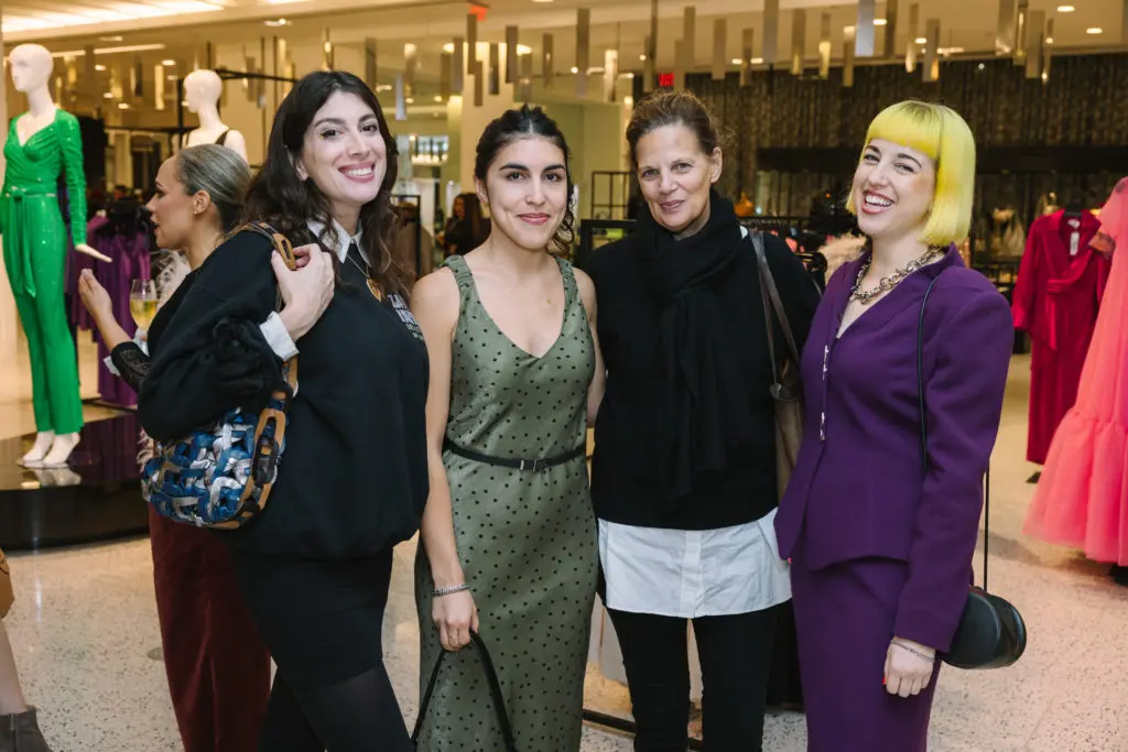 CAMH curator Rebecca Matalon, Karen Navarro, Mary Ellen Carroll, CAMH curator Patricia Restrepo at the CAMH Another Great Night Kick-Off hosted by Tootsies (Photo by Johnny Than)
