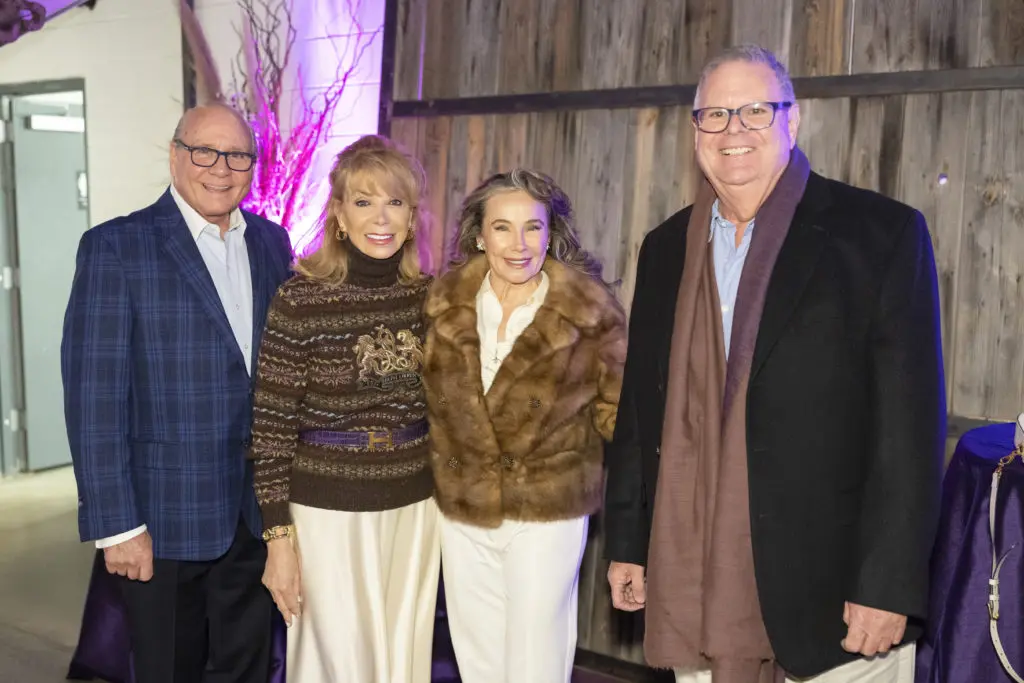 Jeff Kearney, Olivia Kearney, Laura Lynch, and Bill Bostelman at the Sneaker Soiree Cabaret in Fort Worth, Texas on January 12, 2023. (Photo by Ellman Photography)