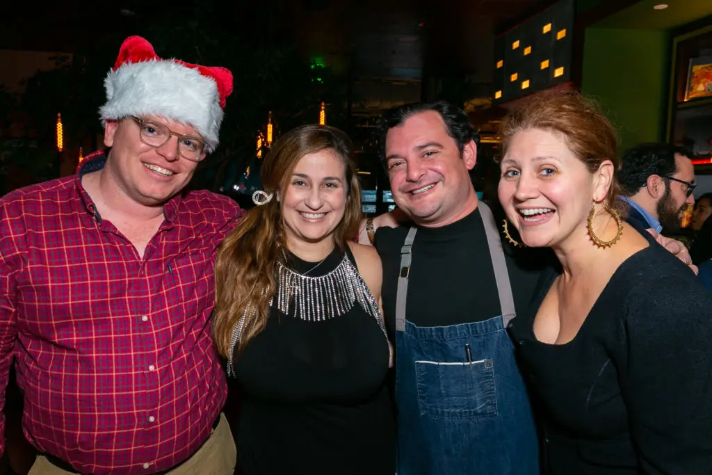 Guest, Sara Padua Cordua & Chef David Cordua, Claudia Solis at the Gin Design Group event at The Lymbar. (Photo by Emily Jaschke)