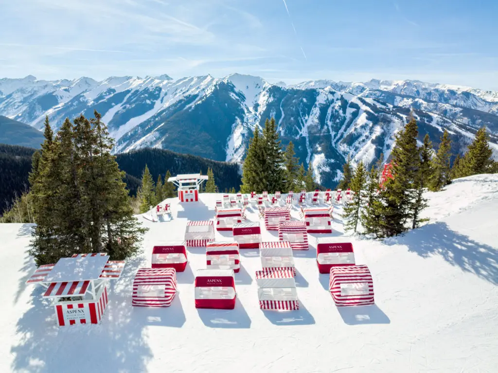 "Snow Beach" from AspenX Gray Malin and Gray Malin returns in 2023 in partnership with The Little Nell. (courtesy)