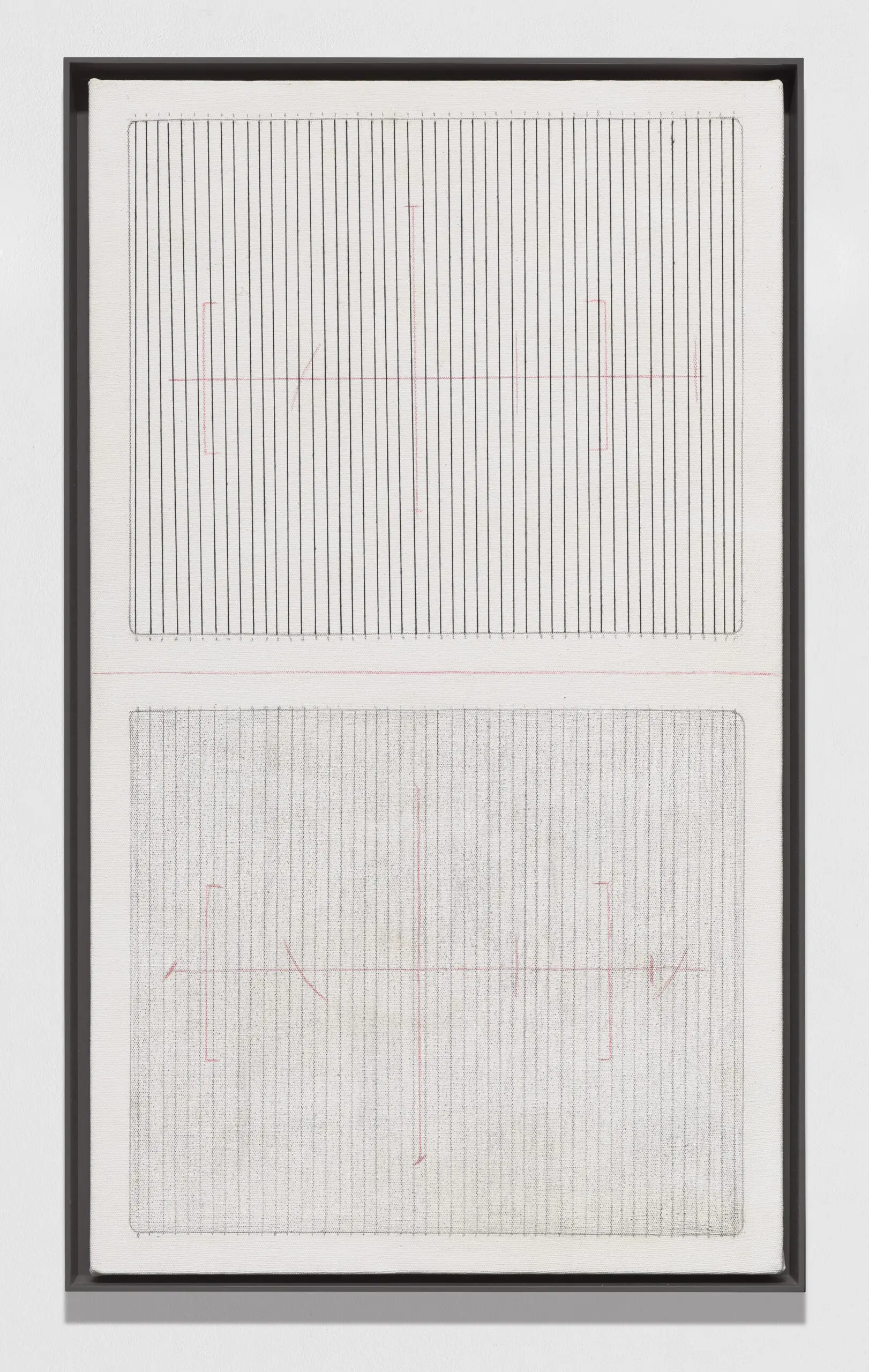 Elaine Reichek's 
"Untitled," 1973 at McClain Gallery (Courtesy the artist and McClain Gallery)