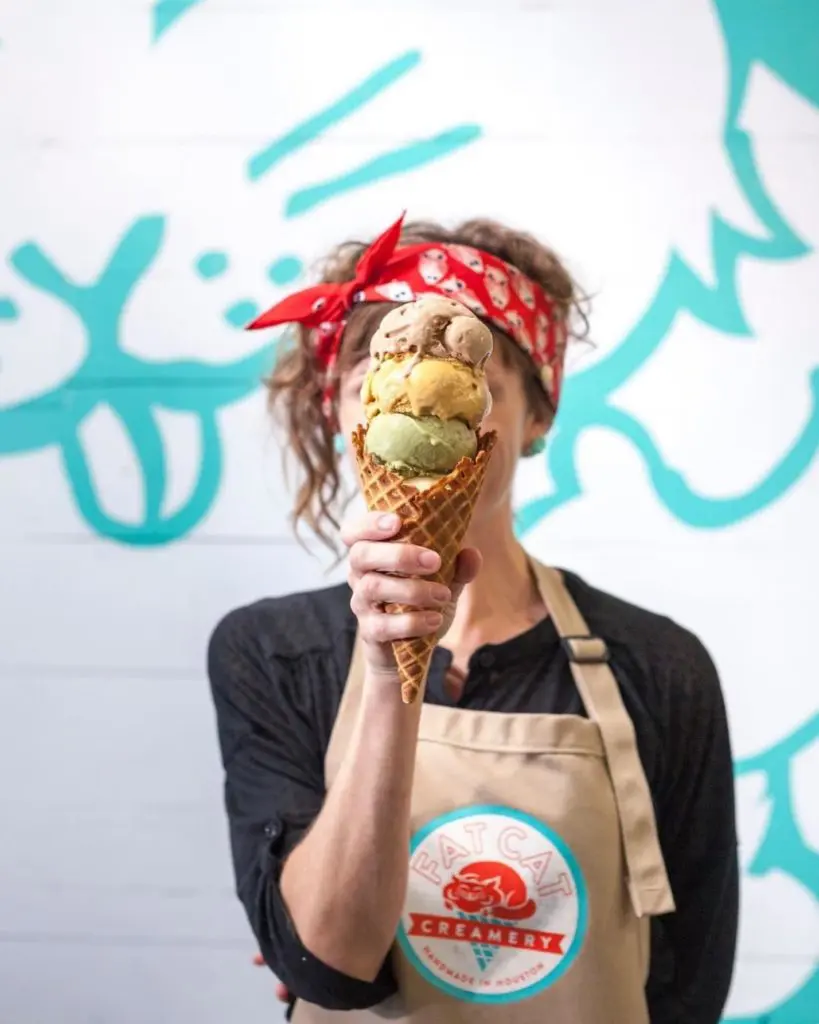 You scream I scream we all scream for Fat Cat Creamery's delightful ice cream and more. Find it in the near future at Hobby Airport. Photo courtesy of Fat Cat Creamery.