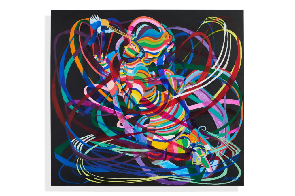 JooYoung Choi's "And Someday Your Rainbow Will Come Smiling Through," 2022 at Inman Gallery (Courtesy Inman Gallery)