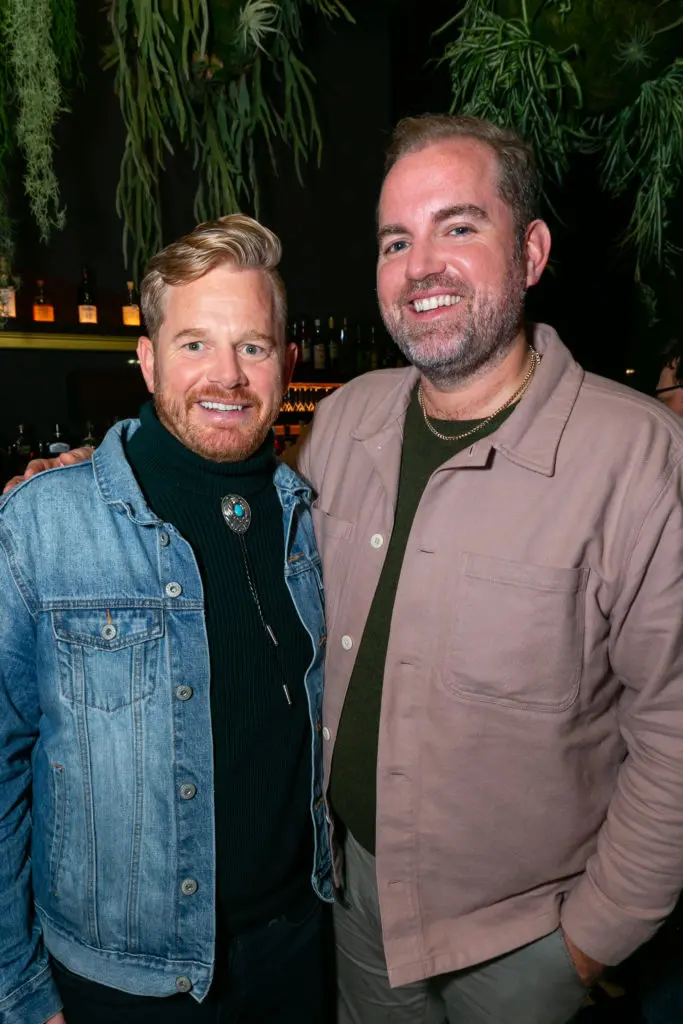 Jonathan Beitler & Scott Yoder at the Gin Design Group fête at The Ion. (Photo by Emily Jaschke)