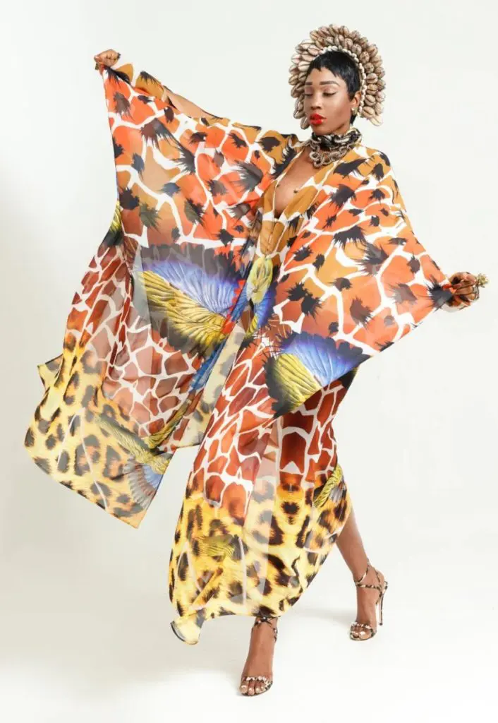 Sai Sankoh Madagascar Goddess Kaftan, $295
