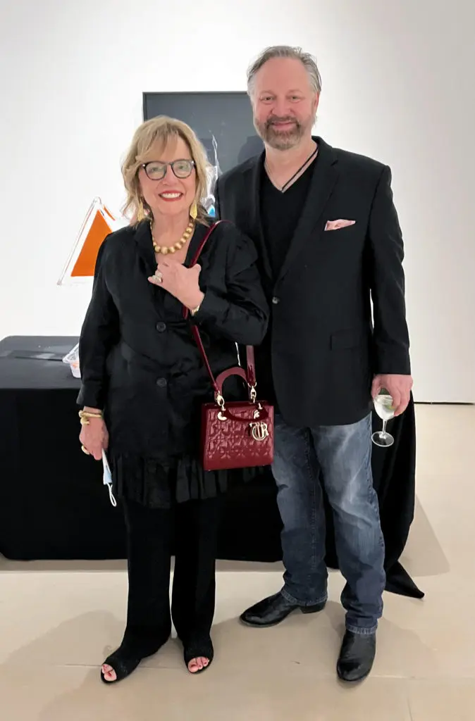 Mary Aigner, Jason Aigner at Leslie's Legacy cocktail at McClain Gallery (Photo by Johnny Than)
