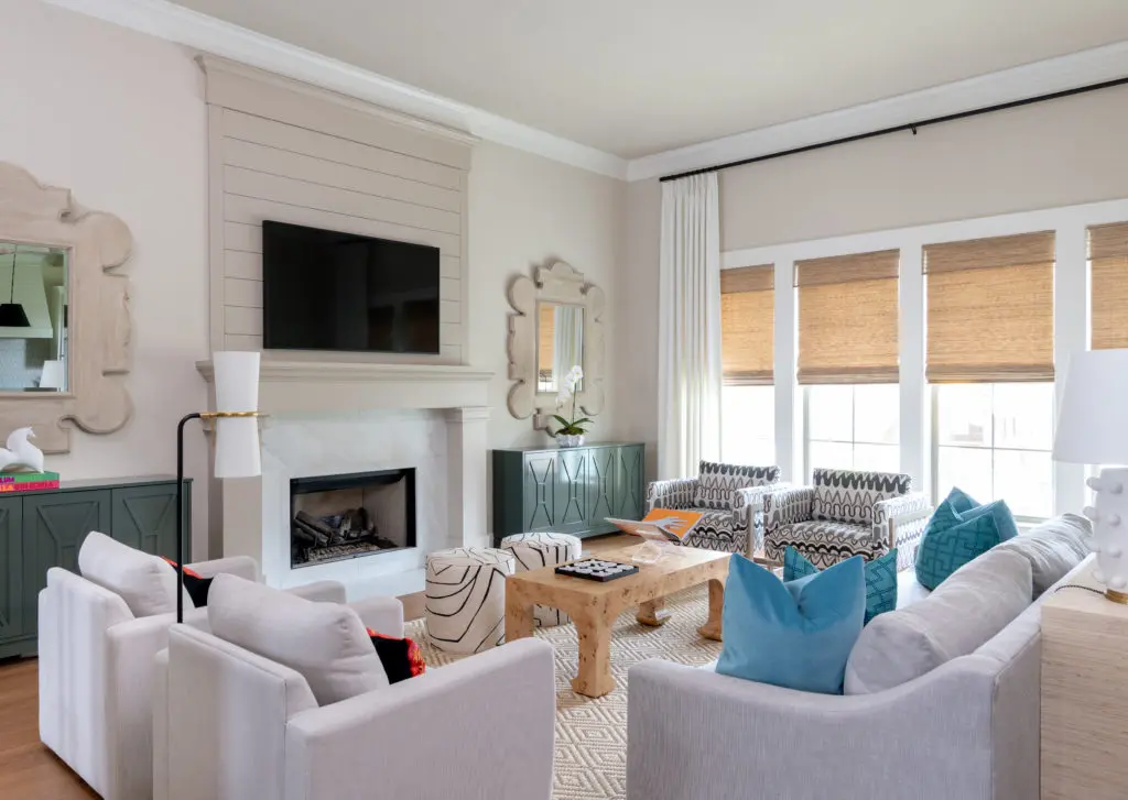 From watching the big game to family movie nights, the living space is welcoming and open. (Photo by Michael Hunter)