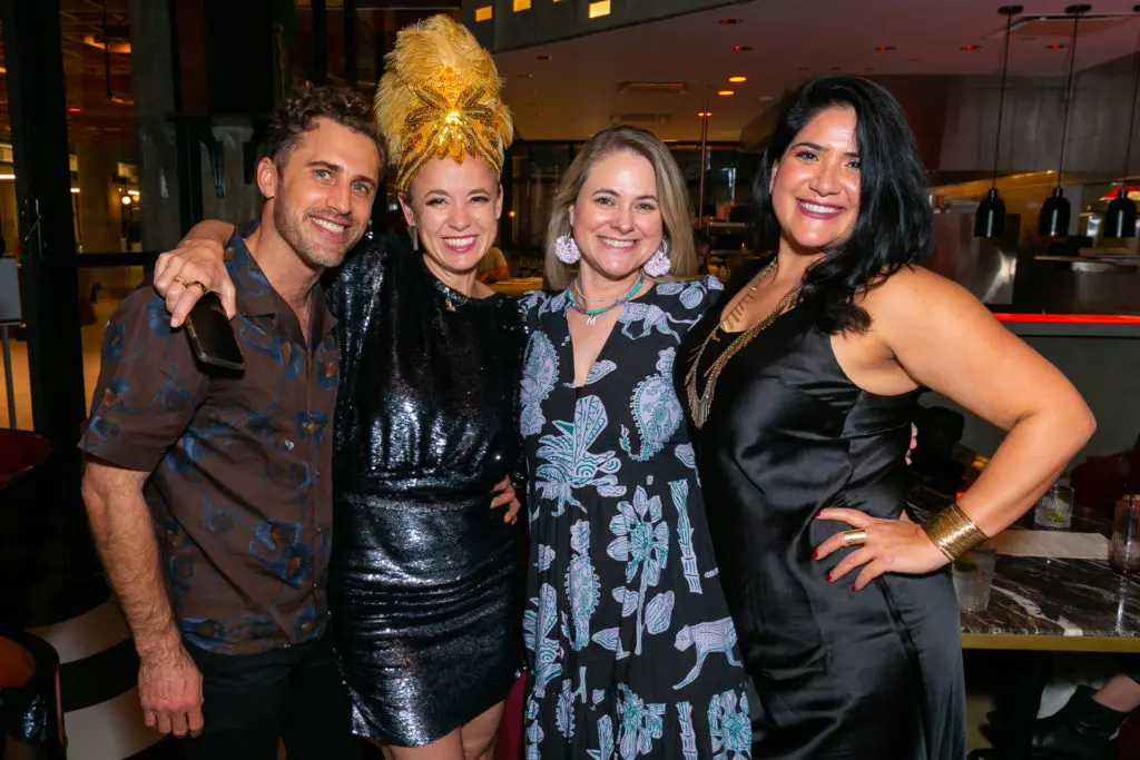 Michael Mandola, Gin Braverman, Catherine Welsh, Mary Sayegh at the Gin Design Group soirée at The Lymbar in The Ion. (Photo by Emily Jaschke)