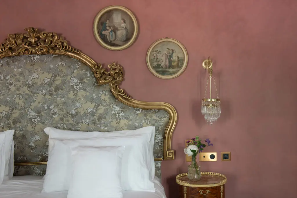 Specially woven Rubelli fabrics enhance a bedroom. (Ricky Monti) 