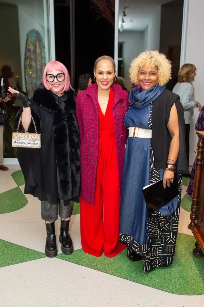 Thedra Cullar-Ledford, co-chair Danielle Burns Wilson, CAMH deputy director Seba Raquel Suber at CAMH's Another Great Night (Photo by Jacob Powers)