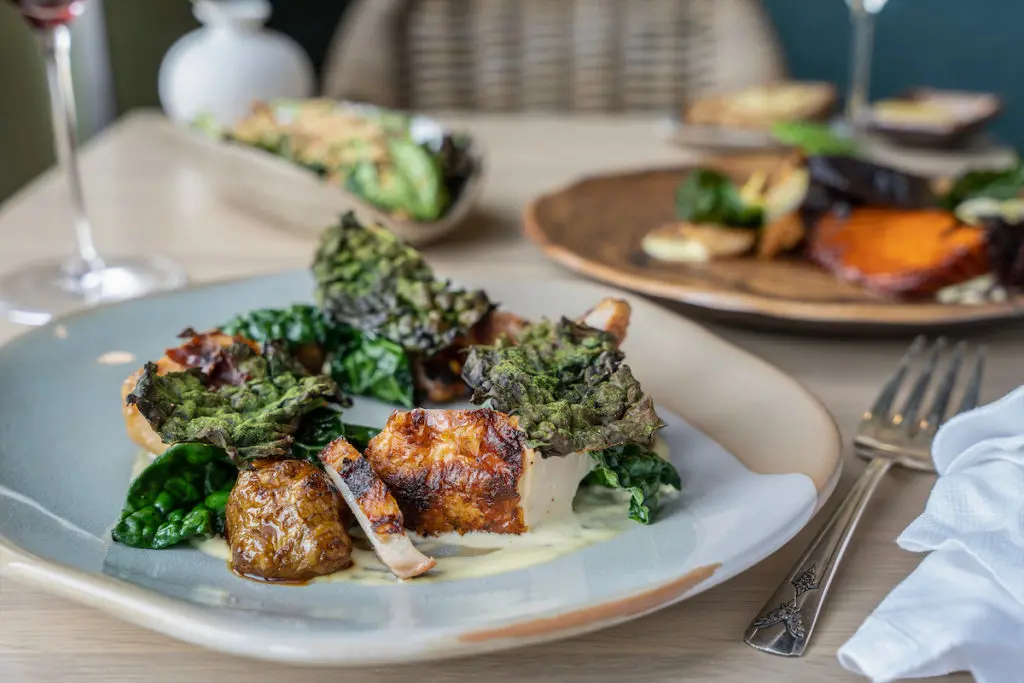 Fire roasted chicken at Quarter Acre restuarant. (Photo by Emily Loving)