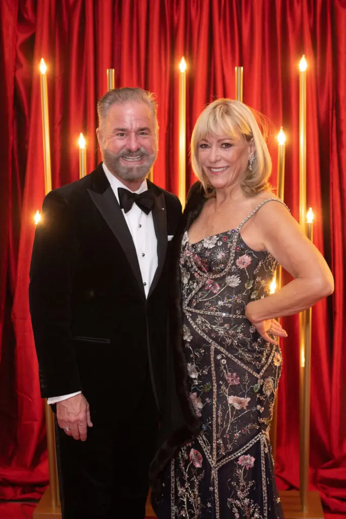 Terry Wayne Jones, gala chair Franci Neely at the Museum of Fine Arts, Houston 'Art of the Islamic Worlds Gala.' (Photo by Wilson Parish)