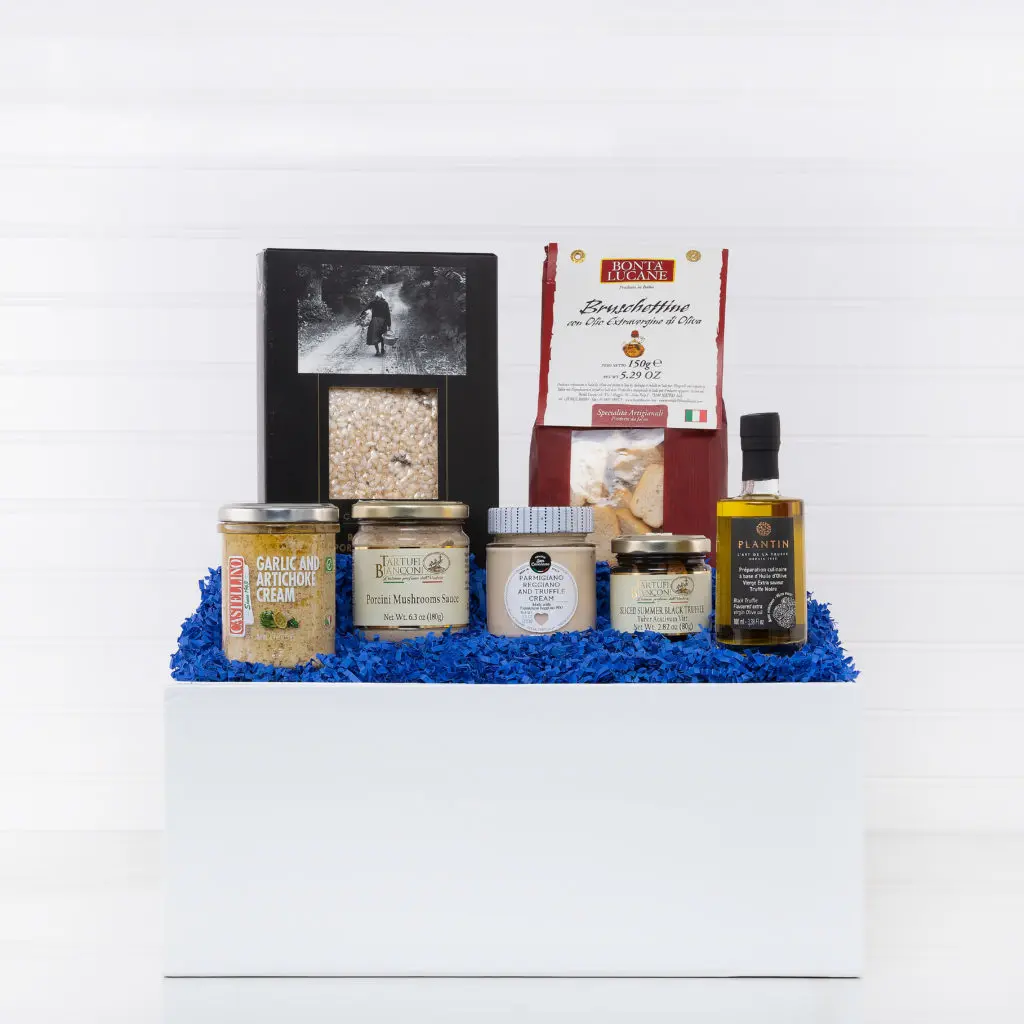 Know a truffle lover? Custom create a box for them of products infused with the fragrant scent of truffle. (Photo by Courtesy TerraMar Imports)