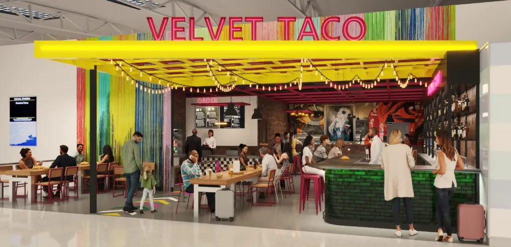 Fans of Velvet Taco will one day soon have the opportunity to buy their favorite tacos at their Hobby Airport location. Photo courtesy of LaTrelle's Hospitality.