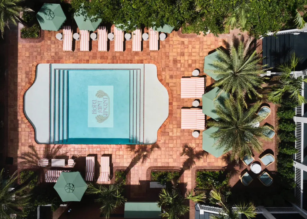 An aerial view of Hotel Saint Vincent, by MML Hospitality. 