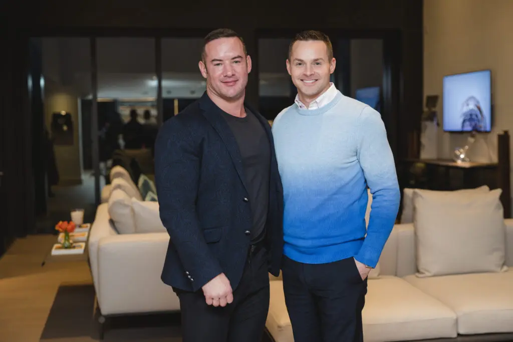 Jacob Sudhoff & Jerry Hooker, partners in business and in life, at the CASA Companies celebration at The River Oaks.  (Photo by Johnny Than)