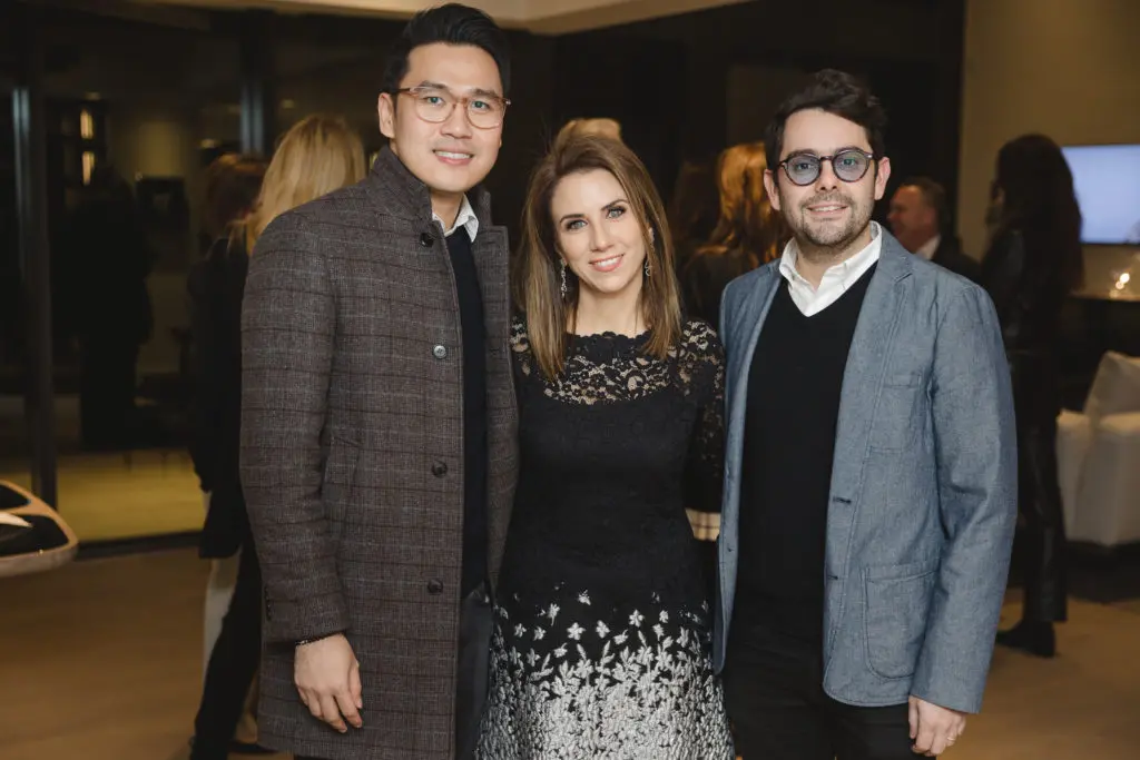 Hai Luu, Azi Noori, Rodrigo Mendoza at the CASA Companies celebration at The River Oaks.  (Photo by Johnny Than)