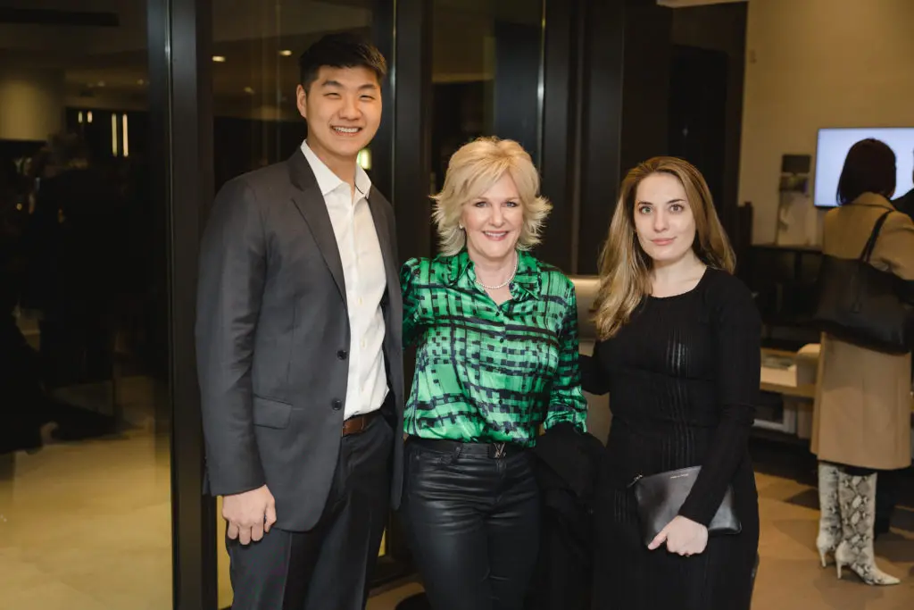 Abraham Na; Sandra Mumz; Stephanie Roskey at the CASA Companies celebration at The River Oaks.  (Photo by Johnny Than)