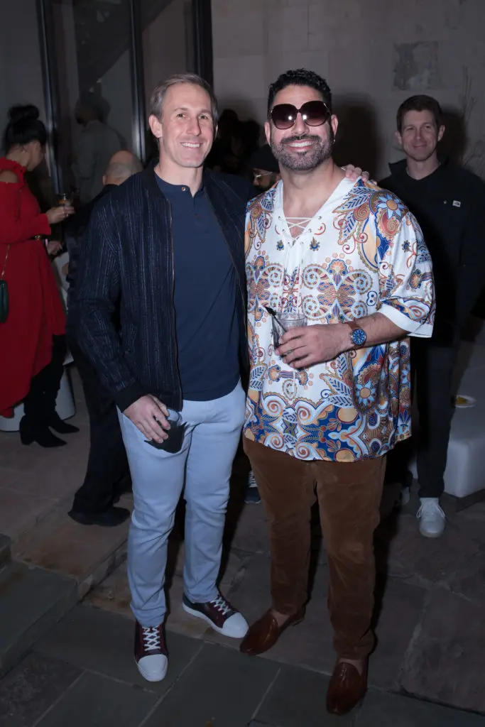 Former Houston Texans Owen Daniels, Shaun Cody at Darryl Sharpton's birthday bash. (Photo by Emile C Brown)