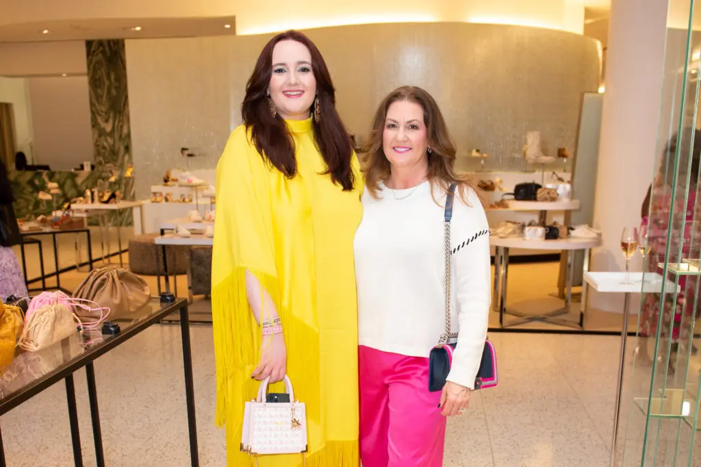 Chelsea Collmer, Laurie Sanders at the American Cancer Society's 'Tickled Pink' evening at Tootsies. (Photo by Jacob Power)