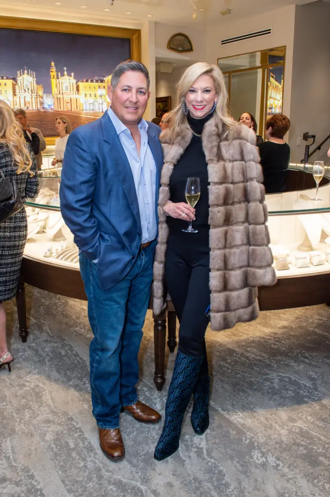 Chris & Katherine Gillman  at the WORLDCLASS cocktail fête at Valobra Master Jewelers. (Photo by Jacob Power)