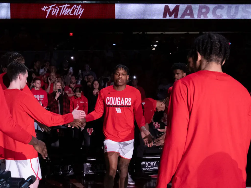 University of Houston guard Marcus Sasser is comfortable in spotlight moments. (Photo by F. Carter Smith)