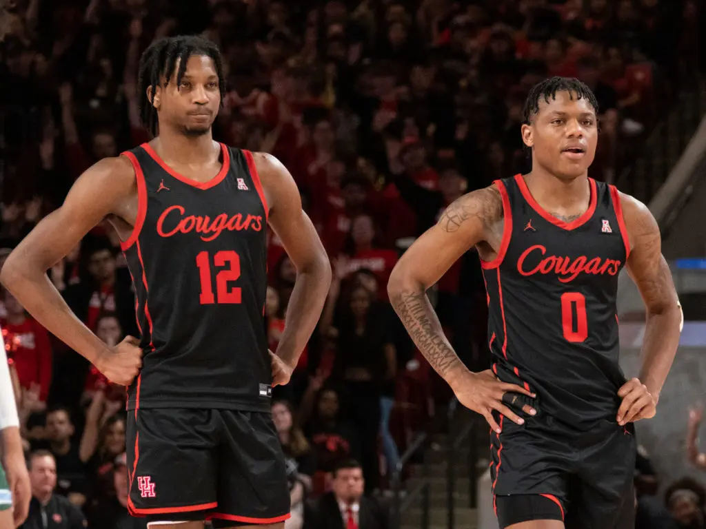 University of Houston guards Tramon Mark and Marcus Sasser present plenty of problems for opponents. (Photo by F. Carter Smith)