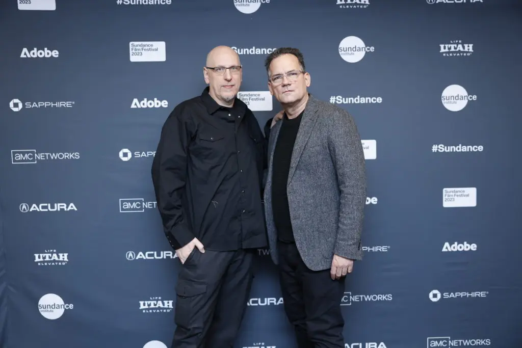 Directors of “Willie Nelson & Family”Thom Zimny and Oren Moverman attend the film’s World Premiere at the Sundance Film Festival © 2023 Sundance Institute | photo by Maya Dehlin.